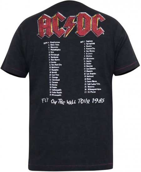 D555 JAILBREAK Official Ac/Dc Printed T-Shirt With Front And Back Print - Black - Majice Kratkih Rukava - Muške Majice Kratkih Rukava Veliki Brojevi 