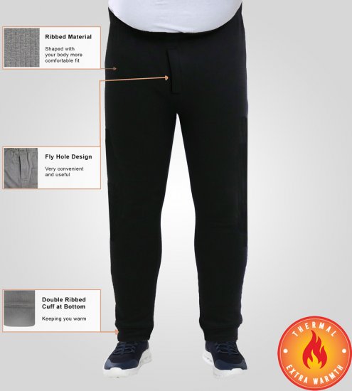 D555 Boston Thermal Long Johns Black - Donje rublje & kupaće hlače - muške donje rublje veliki brojevi