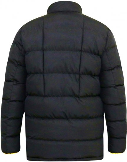 D555 CRISTIANO Puffer Jacket With Binding On Cuffs And Embroidery Badge On Sleeve Black - Jakne - Muške Jakne Veliki Brojevi