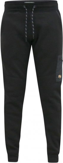 D555 COTGRAVE Couture Elasticated Waistband Jogger With Woven Fabric Trim Black - Sportske hlače & kratke - Muške Trenirke Veliki Brojevi