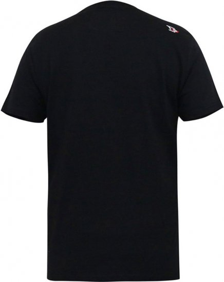 D555 MALCOM Snake And Roses Printed Crew Neck T-Shirt Black - Majice Kratkih Rukava - Muške Majice Kratkih Rukava Veliki Brojevi 