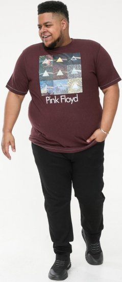 D555 DIVISION Official Pink Floyd Printed T-Shirt Burgundy - Majice Kratkih Rukava - Muške Majice Kratkih Rukava Veliki Brojevi 