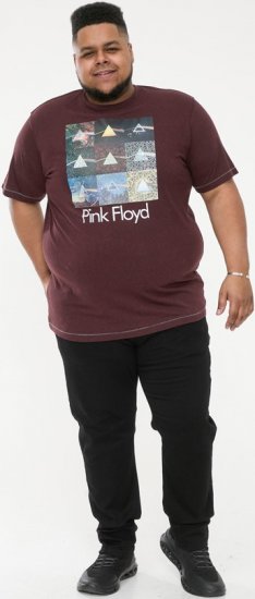 D555 DIVISION Official Pink Floyd Printed T-Shirt Burgundy - Majice Kratkih Rukava - Muške Majice Kratkih Rukava Veliki Brojevi 