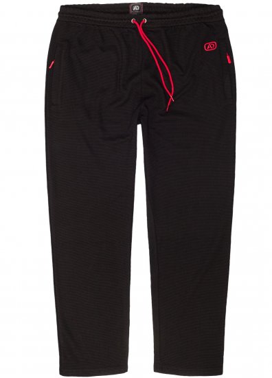 Adamo Matteo Ottoman Sweatpants Black - Sportske hlače & kratke - Muške Trenirke Veliki Brojevi