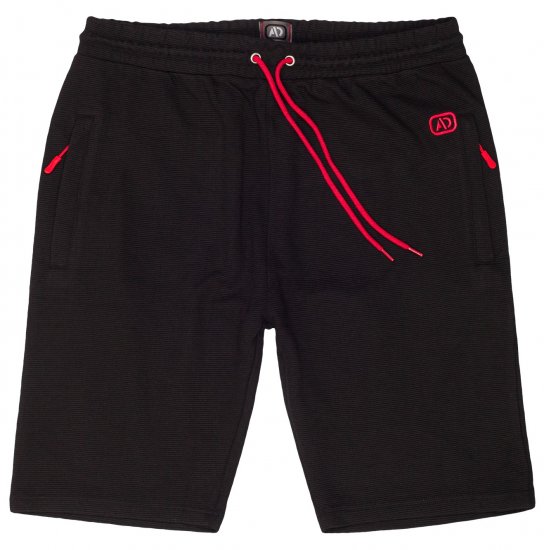Adamo Marcel Ottoman Sweatshorts Black - Sportske hlače & kratke - Muške Trenirke Veliki Brojevi