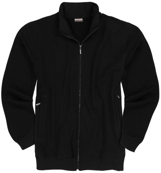 Adamo Athen Sweat Jacket with Full Zipper Black - Puloveri & dukserice - Muške Puloveri & dukserice veliki brojevi