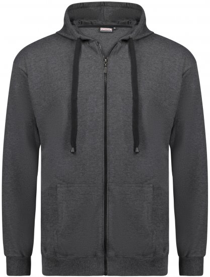 Adamo Athen Hoodie with Zipper Charcoal - Puloveri & Dukserice - Muške Puloveri & dukserice veliki brojevi
