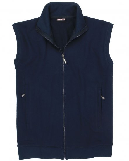 Adamo Athen Sweatvest Full Zipper Navy - Puloveri & Dukserice - Muške Puloveri & dukserice veliki brojevi