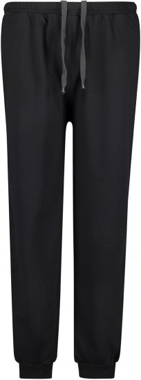 Adamo Athen Sweatpants with Cuffs Black - Sportske hlače & kratke - Muške Trenirke Veliki Brojevi
