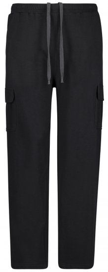 Adamo Athen Sweatpants with Cargo-pocket Black - Sportske hlače & kratke - Muške Trenirke Veliki Brojevi