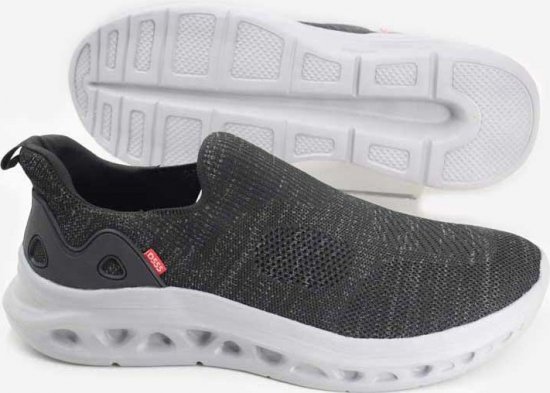 D555 Blyth 1 Kingsize Hands Free Shoes With Knitted Top Black - Muške cipele 40-52 - 