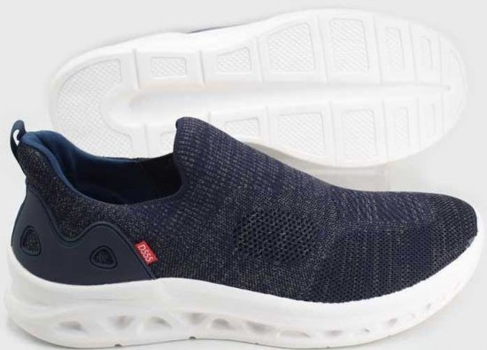 D555 Blyth 2 Kingsize Hands Free Shoes With Knitted Top Navy - Muške cipele 40-52 - 