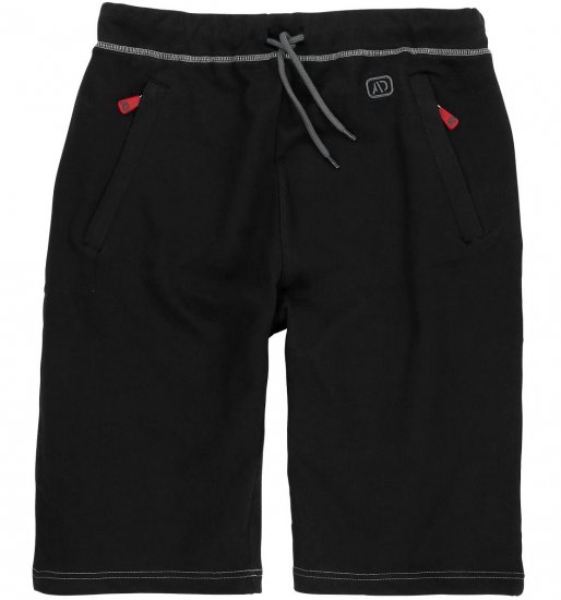 Adamo Moritz Sweatshorts Black - Sportske Hlače & Kratke - Muške Trenirke Veliki Brojevi