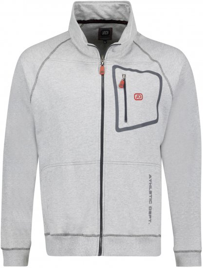 Adamo Manuel Sweatshirt with Zipper Grey - Puloveri & Dukserice - Muške Puloveri & dukserice veliki brojevi