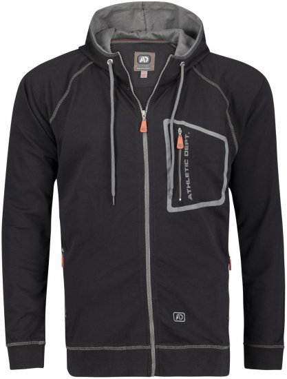 Adamo Michael Hoodie with Zipper Black - Puloveri & dukserice - Muške Puloveri & dukserice veliki brojevi