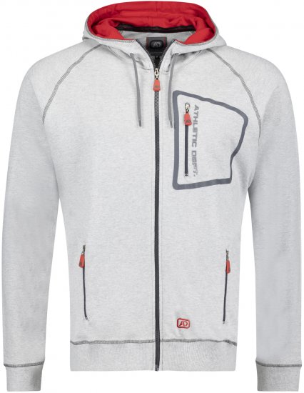 Adamo Michael Hoodie with Zipper Grey - Puloveri & dukserice - Muške Puloveri & dukserice veliki brojevi