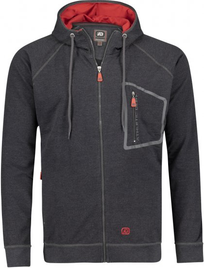 Adamo Michael Hoodie with Zipper Charcoal - Puloveri & dukserice - Muške Puloveri & dukserice veliki brojevi