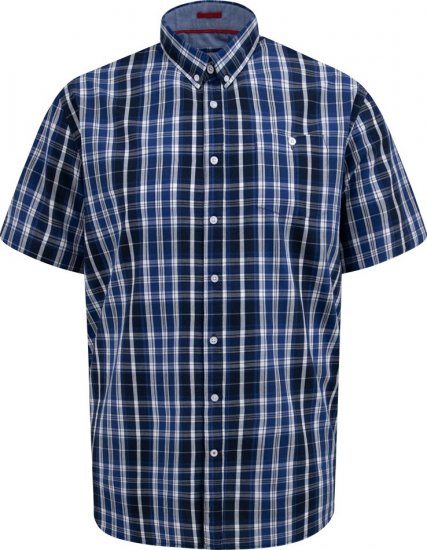 D555 Walsall Button Down Collar Short Sleeve Shirt Navy Shirt - Košulje - Muške Košulje Veliki Brojevi