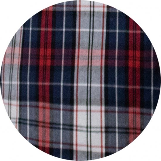 D555 Shields Button Down Collar Short Sleeve Shirt With Pocket Red Check - Košulje - Muške Košulje Veliki Brojevi