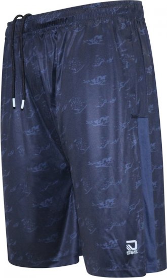 D555 Woking Dry Wear Fully Elasticated Polyester Shorts Navy - Sportska & za van odjeća - Muške Sportska Odjeća Veliki Brojevi