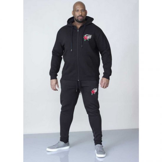D555 Verlin Couture Full Zip Hoodie Black - Puloveri & dukserice - Muške Puloveri & dukserice veliki brojevi