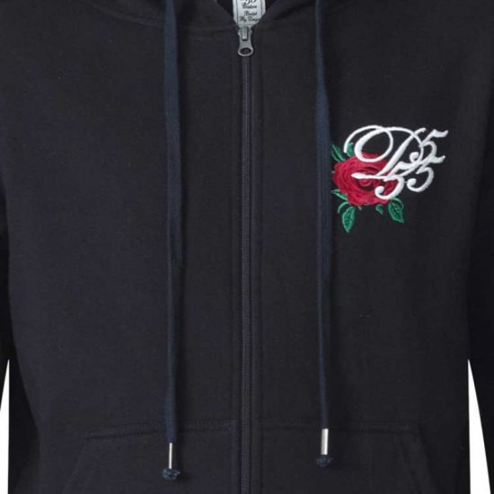 D555 Verlin Couture Full Zip Hoodie Black - Puloveri & dukserice - Muške Puloveri & dukserice veliki brojevi