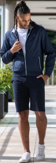 D555 Ealing Lightweight Zip Through Jacket With Zip Pockets Navy - Jakne - Muške Jakne Veliki Brojevi