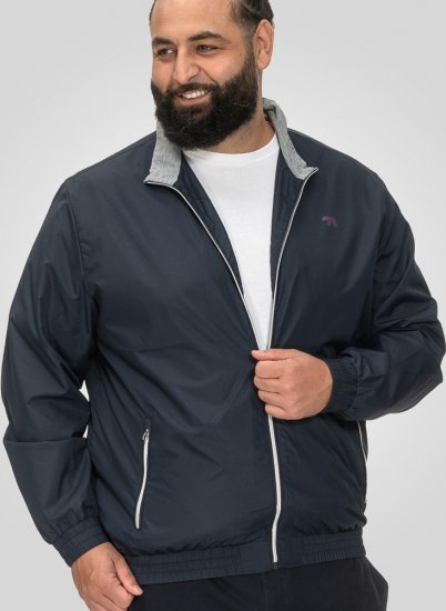 D555 Ealing Lightweight Zip Through Jacket With Zip Pockets Navy - Jakne - Muške Jakne Veliki Brojevi