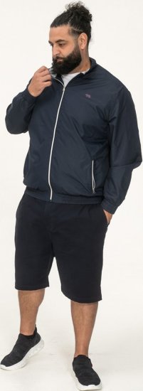 D555 Ealing Lightweight Zip Through Jacket With Zip Pockets Navy - Jakne - Muške Jakne Veliki Brojevi