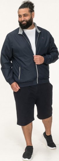 D555 Ealing Lightweight Zip Through Jacket With Zip Pockets Navy - Jakne - Muške Jakne Veliki Brojevi