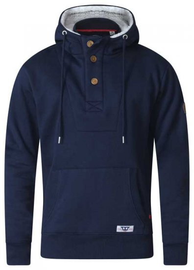 D555 Lorenzo Half zip Hoodie Navy - Puloveri & dukserice - Muške Puloveri & dukserice veliki brojevi