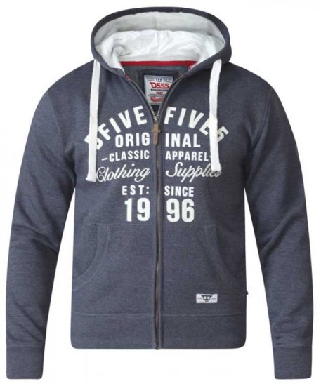 D555 Vadal Full Zip Hoodie Charcoal - Puloveri & dukserice - Muške Puloveri & dukserice veliki brojevi