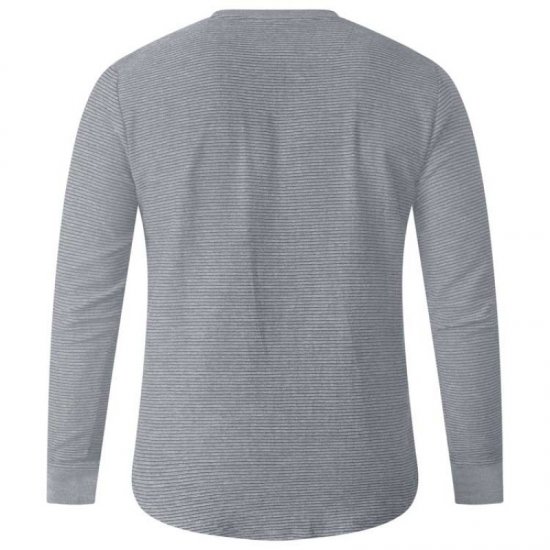 D555 Plato Long Sleeve T-shirt Grey - Majice Kratkih Rukava - Muške Majice Kratkih Rukava Veliki Brojevi 