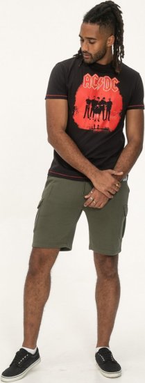 D555 Uxbridge Official AC/DC Band Printed Crew Neck T-Shirt Washed Black TALL SIZES - MUŠKA ODJEĆA MT-6XLT - Odjeća za Visoke Muškarce