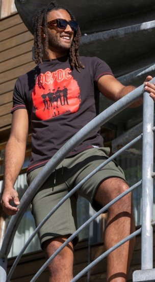 D555 Uxbridge Official AC/DC Band Printed Crew Neck T-Shirt Washed Black TALL SIZES - MUŠKA ODJEĆA MT-6XLT - Odjeća za Visoke Muškarce