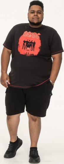 D555 Uxbridge Official AC/DC Band Printed Crew Neck T-Shirt Washed Black TALL SIZES - MUŠKA ODJEĆA MT-6XLT - Odjeća za Visoke Muškarce