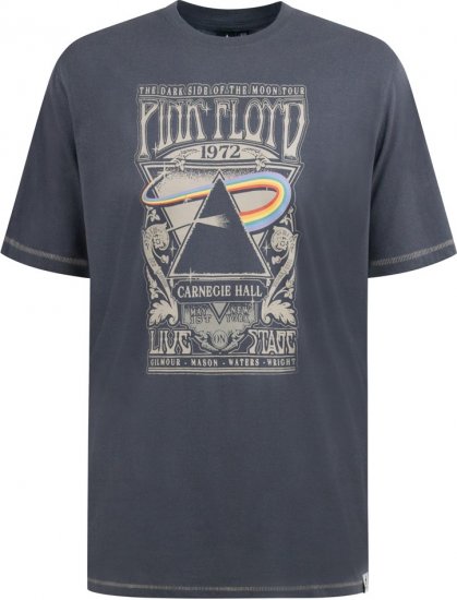 D555 HANLEY Official Pink Floyd Crew Neck T-Shirt Dark Grey - Majice Kratkih Rukava - Muške Majice Kratkih Rukava Veliki Brojevi 