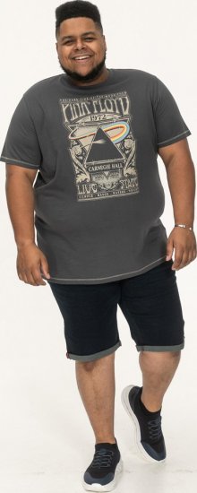 D555 HANLEY Official Pink Floyd Crew Neck T-Shirt Dark Grey - Majice Kratkih Rukava - Muške Majice Kratkih Rukava Veliki Brojevi 