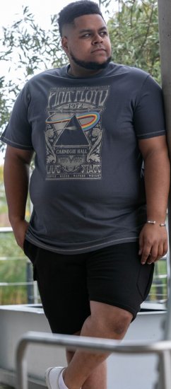 D555 HANLEY Official Pink Floyd Crew Neck T-Shirt Dark Grey TALL SIZES - MUŠKA ODJEĆA MT-6XLT - Odjeća za Visoke Muškarce
