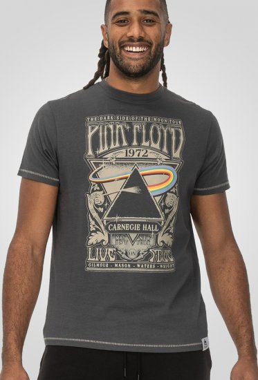 D555 HANLEY Official Pink Floyd Crew Neck T-Shirt Dark Grey - Majice Kratkih Rukava - Muške Majice Kratkih Rukava Veliki Brojevi 