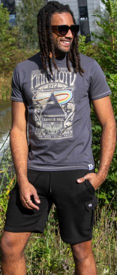 D555 HANLEY Official Pink Floyd Crew Neck T-Shirt Dark Grey - Majice Kratkih Rukava - Muške Majice Kratkih Rukava Veliki Brojevi 