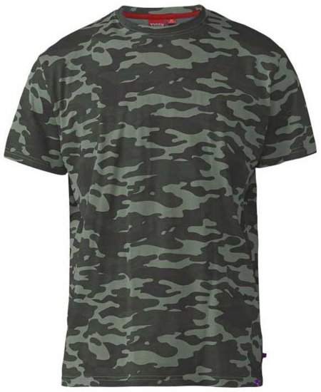 D555 Gaston T-shirt Camo Jungle - Majice Kratkih Rukava - Muške Majice Kratkih Rukava Veliki Brojevi 