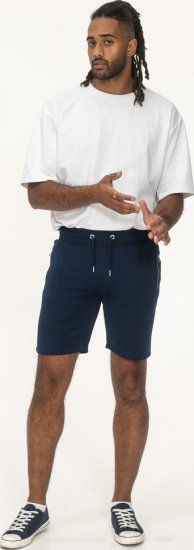 D555 Spalding Elasticated Waist Interlock Shorts Navy - Sportske hlače & kratke - Muške Trenirke Veliki Brojevi