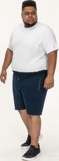 D555 Spalding Elasticated Waist Interlock Shorts Navy - Sportske hlače & kratke - Muške Trenirke Veliki Brojevi