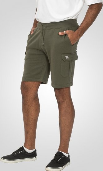 D555 Wigan 1 Elasticated Waist Fleece Cargo Shorts Khaki - Sportske hlače & kratke - Muške Trenirke Veliki Brojevi