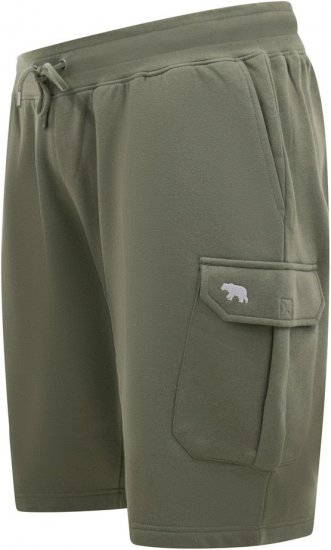 D555 Wigan 1 Elasticated Waist Fleece Cargo Shorts Khaki - Sportske hlače & kratke - Muške Trenirke Veliki Brojevi