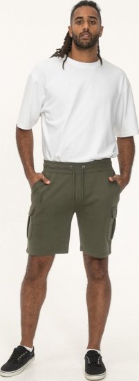 D555 Wigan 1 Elasticated Waist Fleece Cargo Shorts Khaki - Sportske hlače & kratke - Muške Trenirke Veliki Brojevi