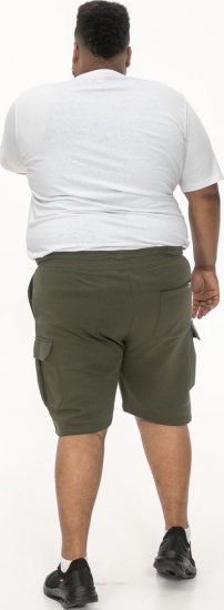 D555 Wigan 1 Elasticated Waist Fleece Cargo Shorts Khaki - Sportske hlače & kratke - Muške Trenirke Veliki Brojevi
