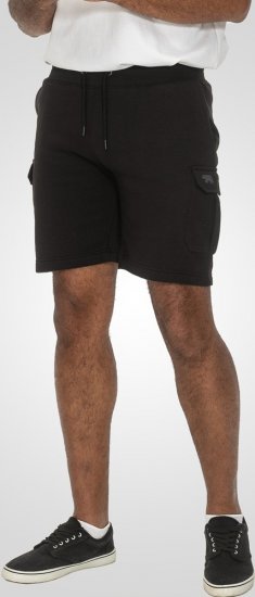 D555 Wigan 2 Elasticated Waist Fleece Cargo Shorts Black - Sportske hlače & kratke - Muške Trenirke Veliki Brojevi