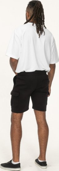 D555 Wigan 2 Elasticated Waist Fleece Cargo Shorts Black - Sportske hlače & kratke - Muške Trenirke Veliki Brojevi